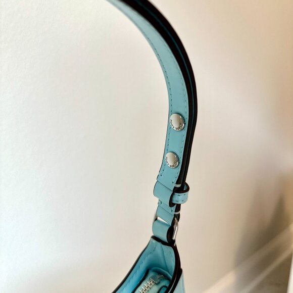 Tory Burch Emerson Patent Leather Shoulder Bag in Light Celeste - Picture 10 of 15